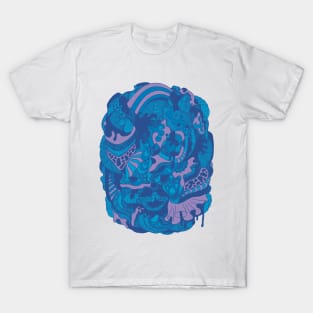 Mountain Blue Abstract Wave of Thoughts No 2 T-Shirt